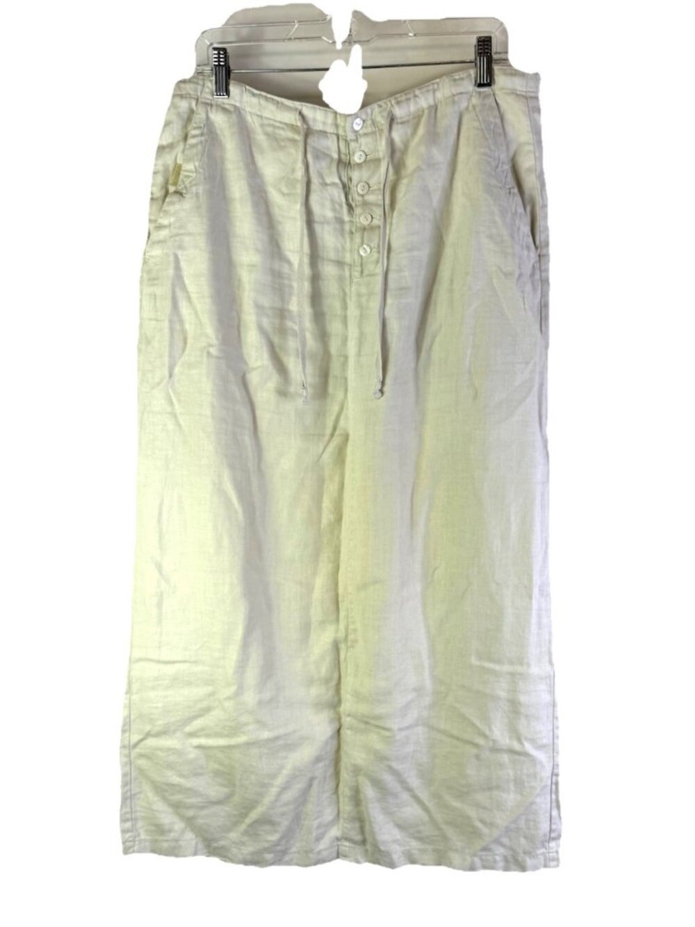 Vintage 90s Eddie Bauer Skirt Linen Button Fly Maxi Coastal Lagenlook